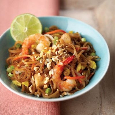 Shrimp Pad Thai at Rice and Spice Resturant